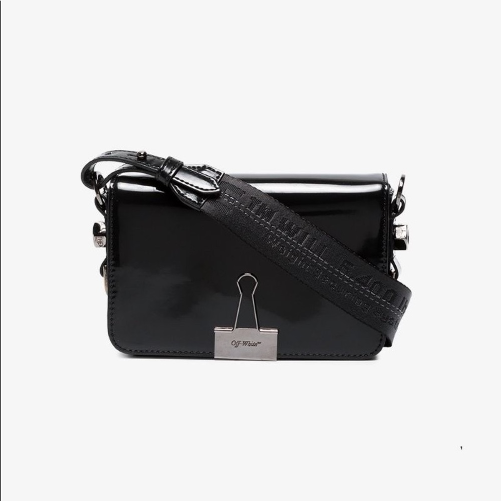 Off-White Black Mini Binder Clip Bag - Picture 1 of 4